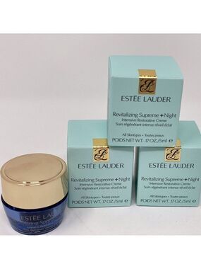 3 Estee Lauder Revitalizing Supreme + Night Restorative Cream  .17oz  New in Box
